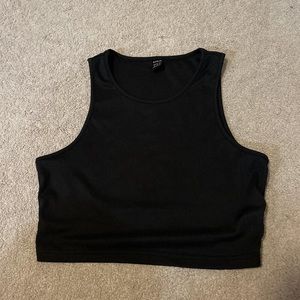 Shein Black Cropped Tank Top